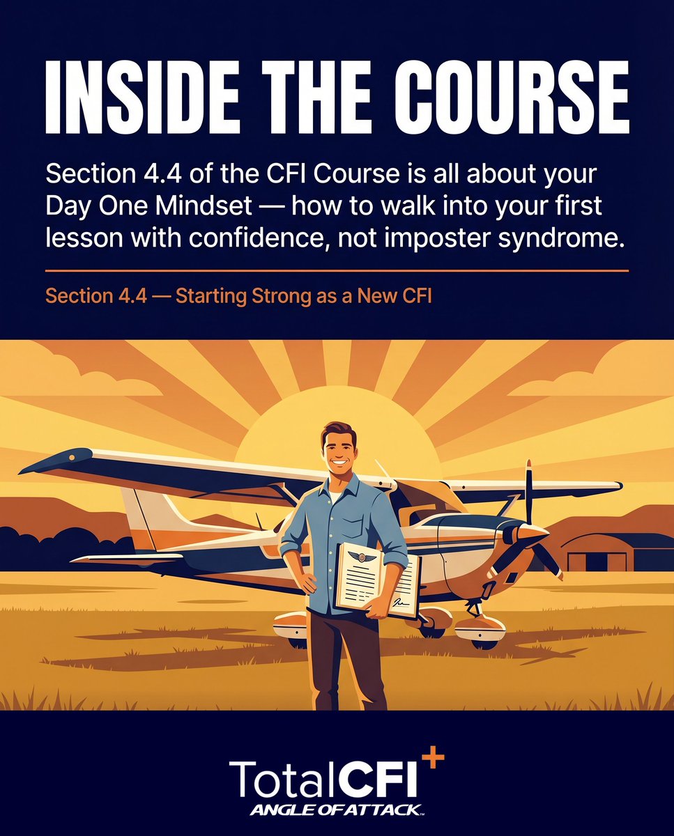 angleofattack's tweet photo. You belong here. You earned this. Don't forget that on day one.
No participation trophies. You earned the right seat.
#CFI #flying #aviation #studentpilot #learntofly
Get it free → https://t.co/suZImqR2Gk https://t.co/Tg7GDvhD1h