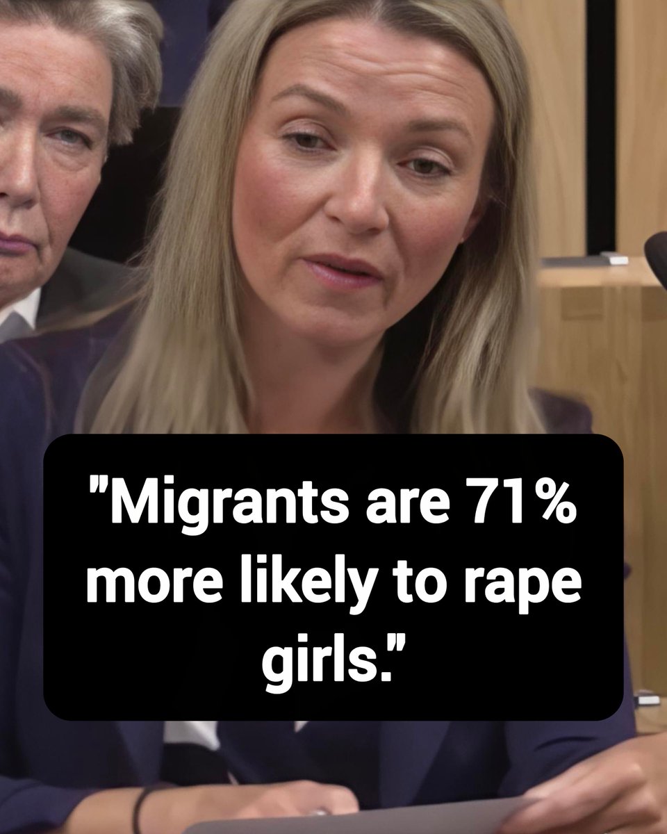 DavidJHarrisJr's tweet photo. Francesca O'Brien (Reform UK): "Migrants are 71% more likely to rape girls."

Thoughts? https://t.co/0NWXzCtM14