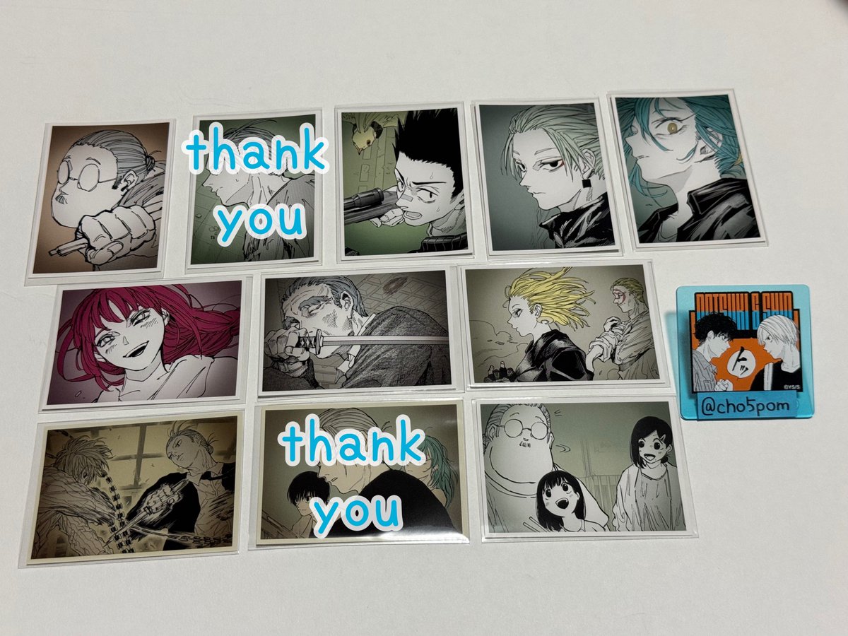 cho5pom's tweet photo. 【交換】SAKAMOTO DAYS展 サカモトデイズ展 サカデイ 標的写真風カード アートコースター トランプ

譲：画像1、2、3

求：画像4  夏生、シン&amp;夏生  各1枚

＊纏めての交換優先。単体のお声掛けはもう片方の交換が決まるまでお返事お待ちいただきます。
＊都内手渡し(日時要相談)又は郵送 https://t.co/8XUGNedAR6