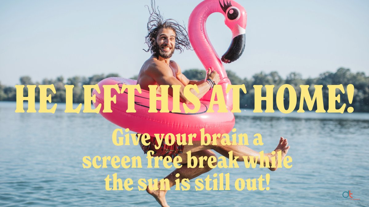 DiffThinkers's tweet photo. Constantly swiping takes a toll. Studies show that for 18–25s, high screen time fuels anxiety and lowers self-esteem.

Before the summer weather disappears, try ditching the technology for just 24 hours. Swap the scrolling for something silly outside today! https://t.co/R88ahRWJ7u