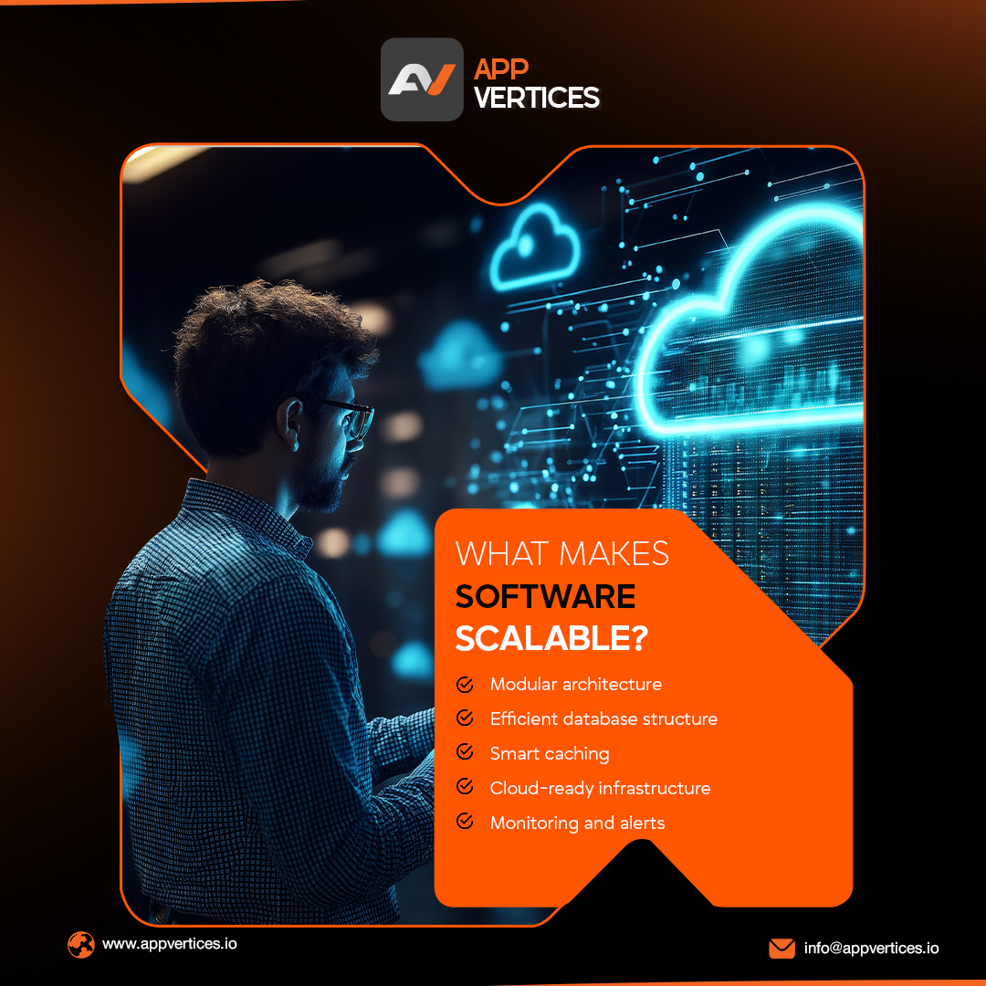 appvertices's tweet photo. Scalability is not just about handling more users. It’s about building a system that stays fast, secure, and manageable as features, data, and teams grow.
Plan your scalable product with https://t.co/XifhbTUi21
#Infographic #AppVertices #ScalableSoftware #CloudArchitecture https://t.co/q5eQWMfkkz