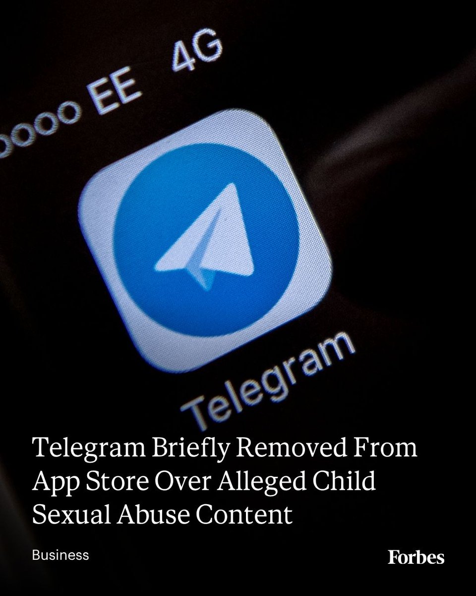 Forbes's tweet photo. Apple briefly took down messaging app Telegram from its App Store on Monday alleging it violated its guidelines on child sex abuse material. The iPhone maker added that the messaging app was restored to the App Store after the platform “promptly removed the content and banned the user who posted it.”
Read more: https://t.co/aG9B7dTN5D
Photo: Carl Court via Getty Images