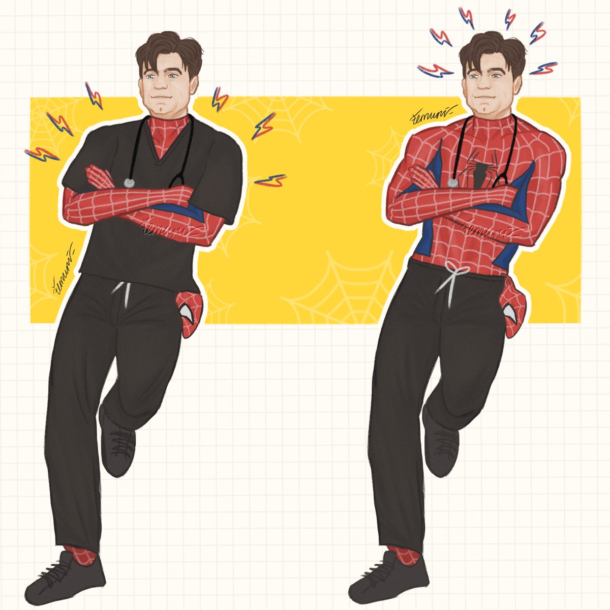 zemspen's tweet photo. His spidey-sense is tingling 🕸
#franklangdon #thepitt #thepittfanart https://t.co/qjlhHiuwlu