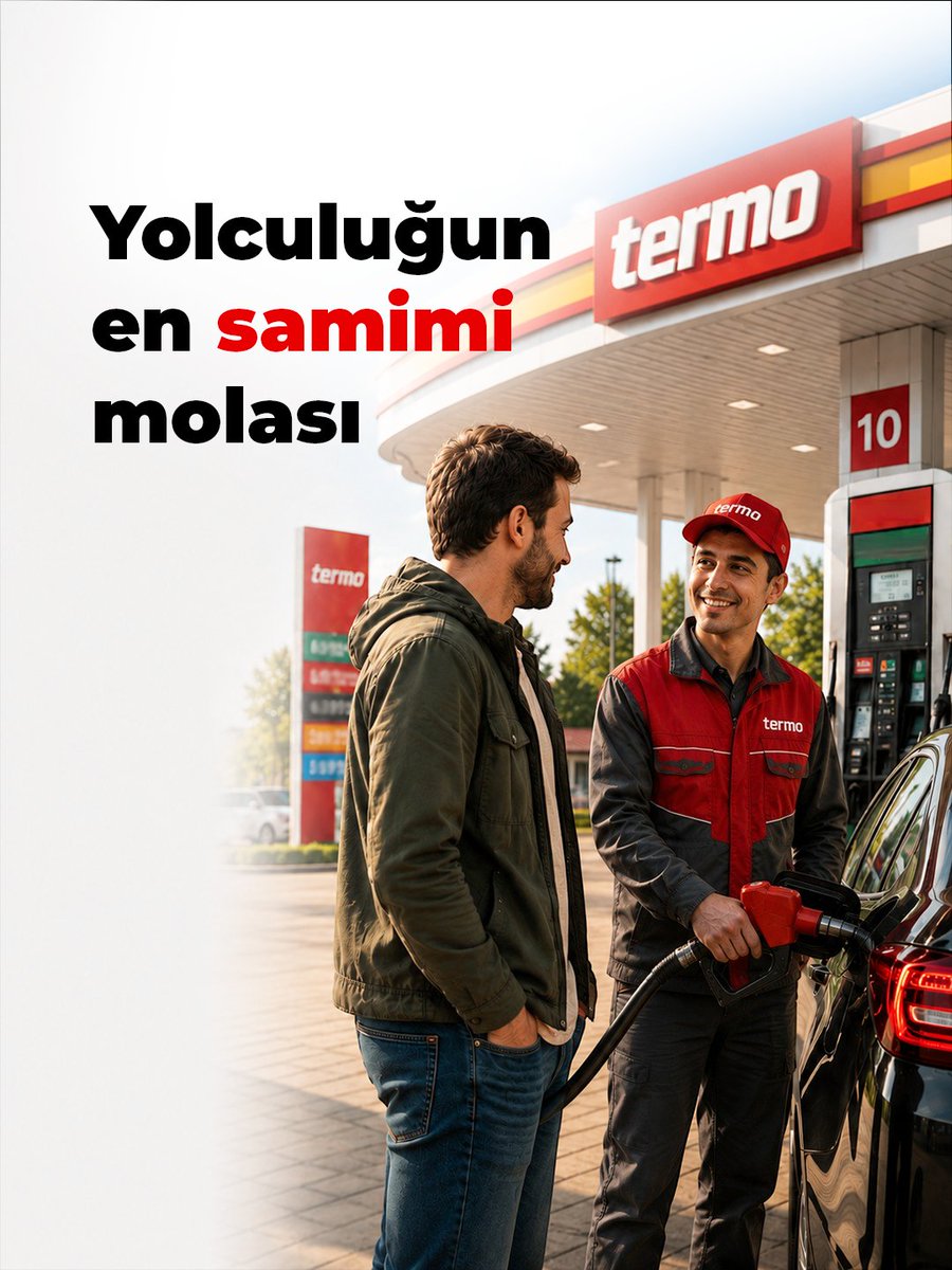 Termopettr's tweet photo. Uzun yollar, tatil heyecanları ve bitmeyen kilometreler... 🚗💨
Yolculuğun neresinde olursanız olun, Termopet istasyonlarında sizi karşılayan sıcak bir tebessüm ve kesintisiz konfor var.

Aracınızın deposunu güvenle doldururken, siz de kısa bir mola verip enerjinizi tazeleyin. https://t.co/lVJwOiGnPd