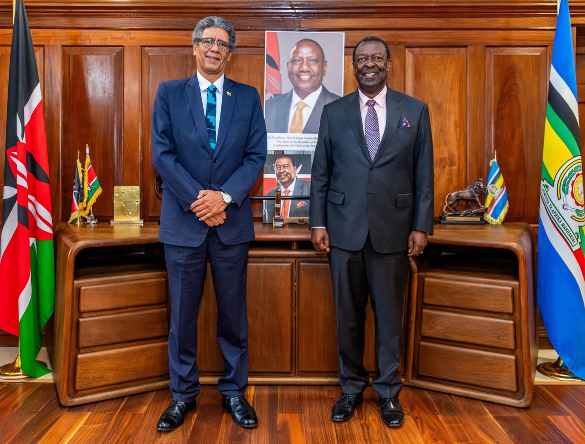 MusaliaMudavadi's tweet photo. Diplomacy is ultimately about people, the relationships we build today become the opportunities our citizens enjoy tomorrow.

As H.E. Ambassador Pedro León Cortés Ruiz concludes his tour of duty in Kenya, I reflected with him on the remarkable progress our two countries have made over the past three years in strengthening the Kenya-Colombia partnership.

His tenure has helped deepen political engagement while expanding cooperation in trade and investment, agriculture, environmental conservation, cultural exchange and people-to-people relations, laying a strong foundation for even greater collaboration.

Looking ahead, Kenya is keen to broaden cooperation with Colombia in bilateral trade and investment, agricultural innovation, technology transfer, value addition, tourism, education, science and technology, culture, and people-to-people exchanges, creating new opportunities for investment, innovation and economic growth that benefit our people.

I thanked Ambassador Cortés Ruiz for his dedicated service and enduring contribution to the friendship between Kenya and Colombia. As one chapter closes, our two countries are well placed to write an even stronger one together.