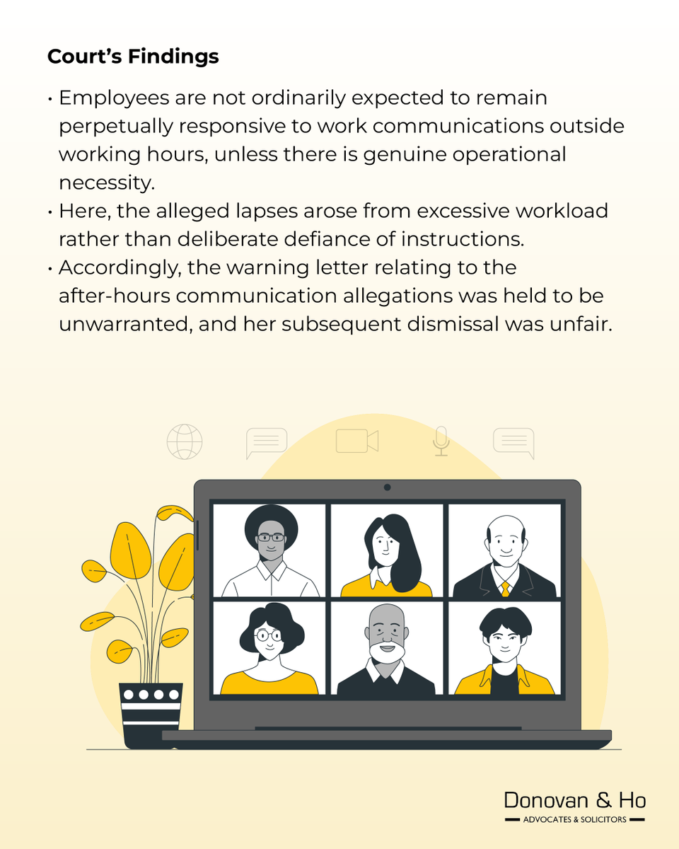 donovanandho's tweet photo. ⚖️📱 Can you be fired for refusing to answer your employer’s calls or messages after office hours?

Two recent Industrial Court decisions may reshape how employers approach after-hours work expectations.

(Cont.) https://t.co/njORm8EGgk