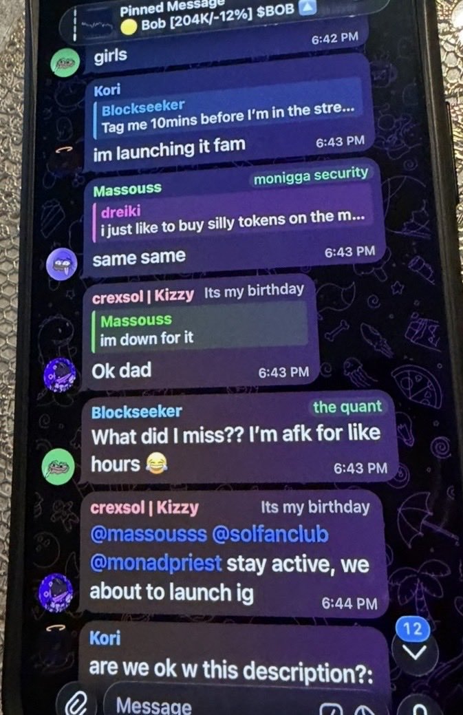 MukhsinCrypto's tweet photo. @crexsol @0xCal1 @cryptunez BRO IS COPING SO HARD WITH A $200 FLEX AFTER GETTING CAUGHT RED-HANDED IN A CABAL GC. THE RECEIPTS ARE ALREADY OUT STOP ACTING CLOWNISH 😂🤣

STAY ACTIVE WE ABOUT TO LAUNCH AND RUG MONAD COMMUNITY 😂😂😂😂 https://t.co/3B9UHg2qf2