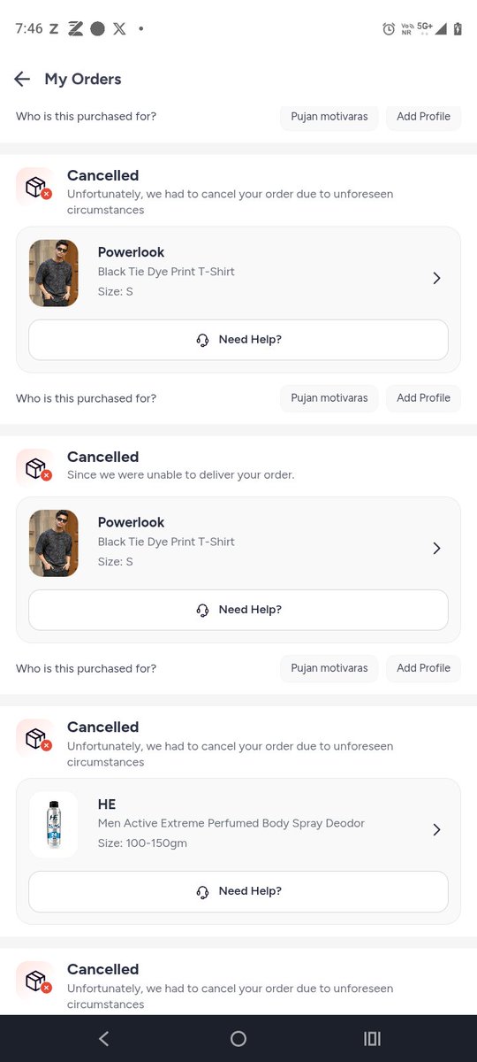 pujan88g's tweet photo. What the fuck is going on with #Myntra? Almost every order I place gets cancelled, and your customer support is completely useless. This lousy bot keeps giving limited, automated responses and doesn’t actually resolve anything.  @myntra @MyntraSupport https://t.co/ik301HIdVV