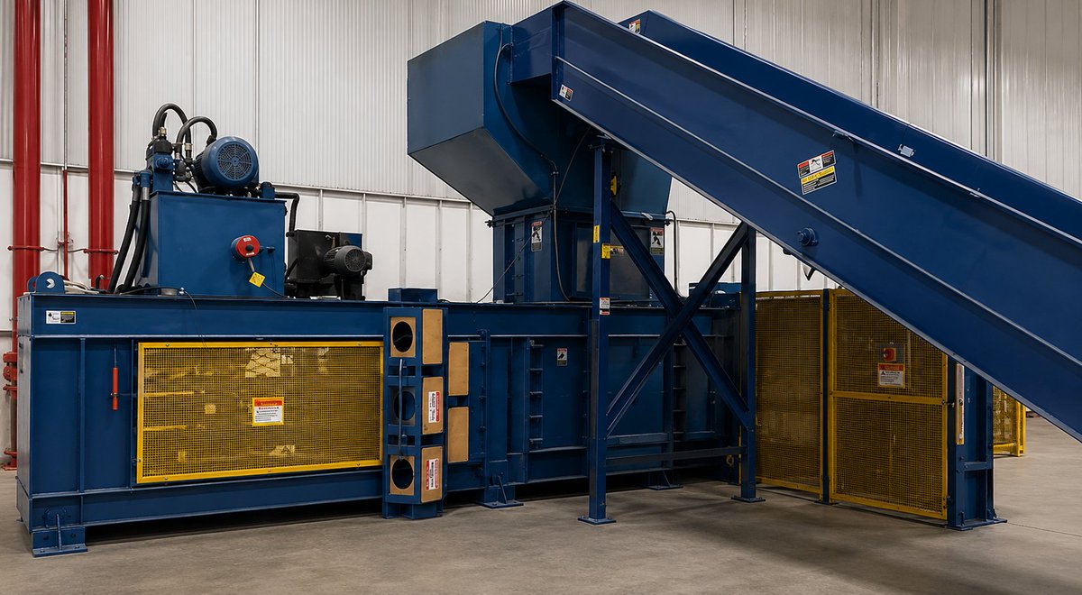 ElyEnterprises's tweet photo. IPS AT-752-20
Boost productivity with the IPS AT-752-20 Auto Tie Baler. Dense bales, reduced labor, and reliable day-to-day performance for a wide range of recyclable materials. Contact us today 888-8BA-LERS! #AutoTieBaler #RecyclingEquipment https://t.co/LxqDRikLkr