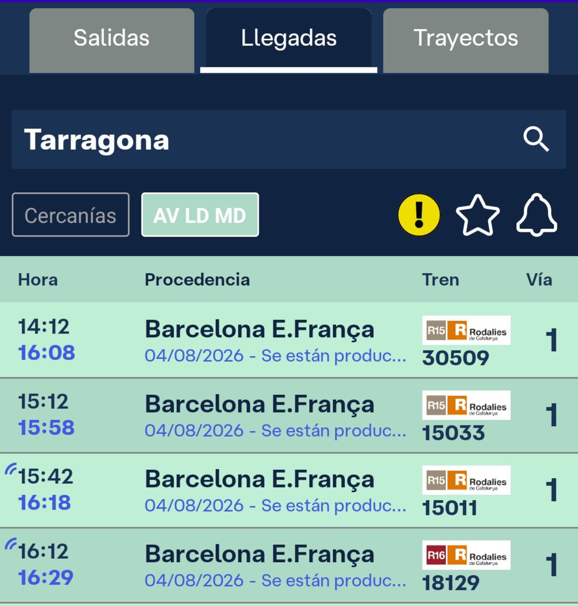 IncidenciesSud's tweet photo. Tren regional avariat entre Torredembarra-Altafulla. Ara mateix evacuació d'usuaris q porten quasi 4h per fer BCN-TGN.
Primer se'ls ha avariat el tren de Flix, els han desallotjat a Cunit i el proper tren dir. Reus també ha petat a la via.
És terrible, tot cau a trossos a @Renfe. https://t.co/lrd8gtTuPR