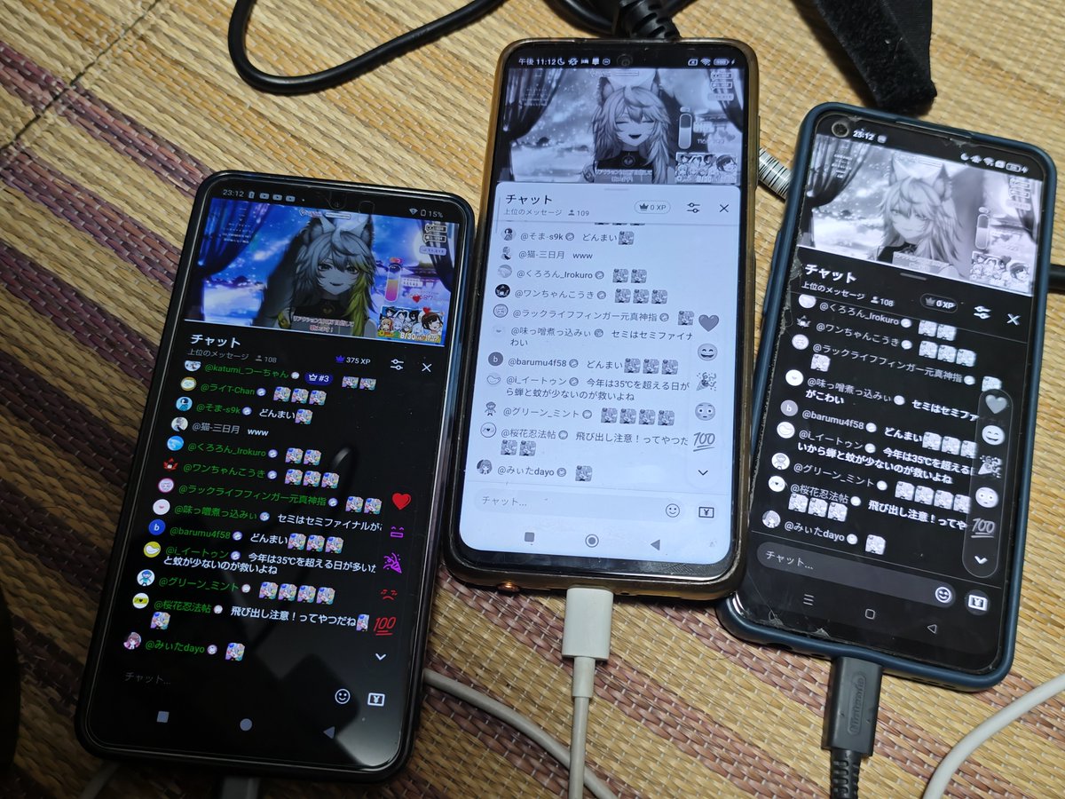oozu_k's tweet photo. ちなみにリアクションの本気を出した環境…
スマホ3台とPCで頑張りました
#狼谷はるか https://t.co/6GyZIr82d8