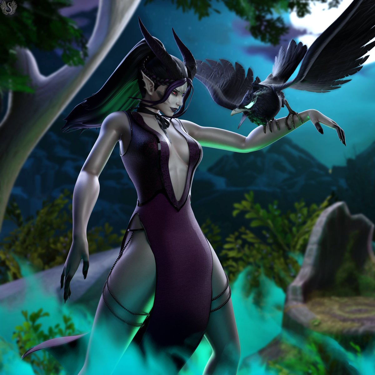 EaglexSilver's tweet photo. "What a... beautiful and cursed creature... you remind me of... myself."
~
There's not a specific lore reason for this render, at least for now. I was simply inspired for this pose and for a specific vibe. 💚
~
#worldofwarcraft #warcraft #halfelf #dragon #artwork https://t.co/5hnlag2rCe