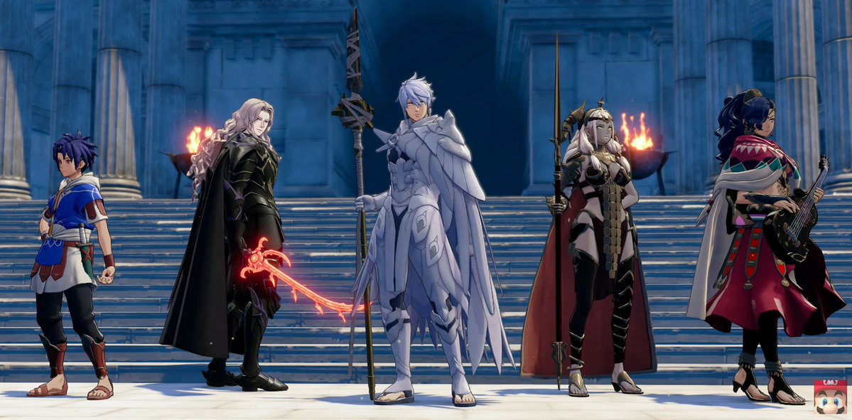Stealth40k's tweet photo. Eshmel is the true main character of Fire Emblem Fortune's Weave. 

You play as him after a 5 year timeskip and you are tasked with saving the lives of the other heroes. https://t.co/6VIk3ucXOy