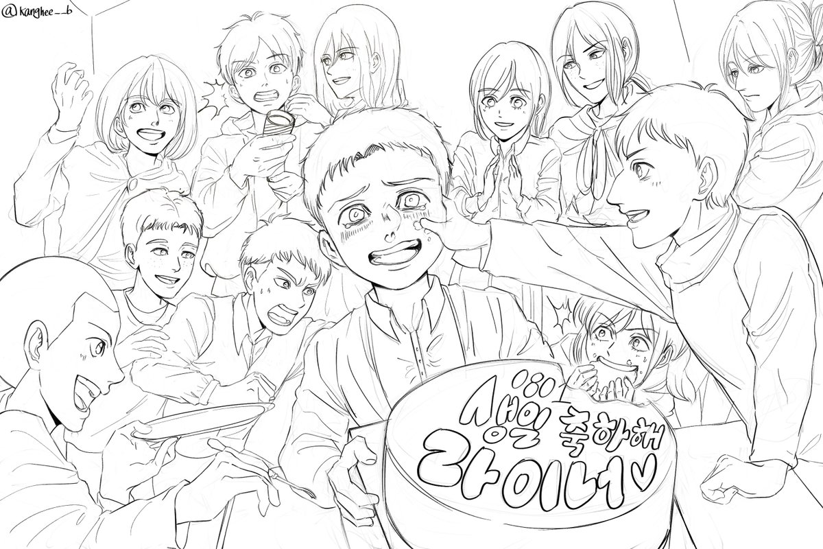 kanghee__b's tweet photo. #ライナー・ブラウン生誕祭2026 
#ライナー生誕祭2026

이루어질 수 없는 장면이라는 걸 알지만,
그래도 모두에게 축하받는 생일이었으면 좋겠어.

늦었지만 생일 축하해, 라이너💛 https://t.co/yOGZDYukKf