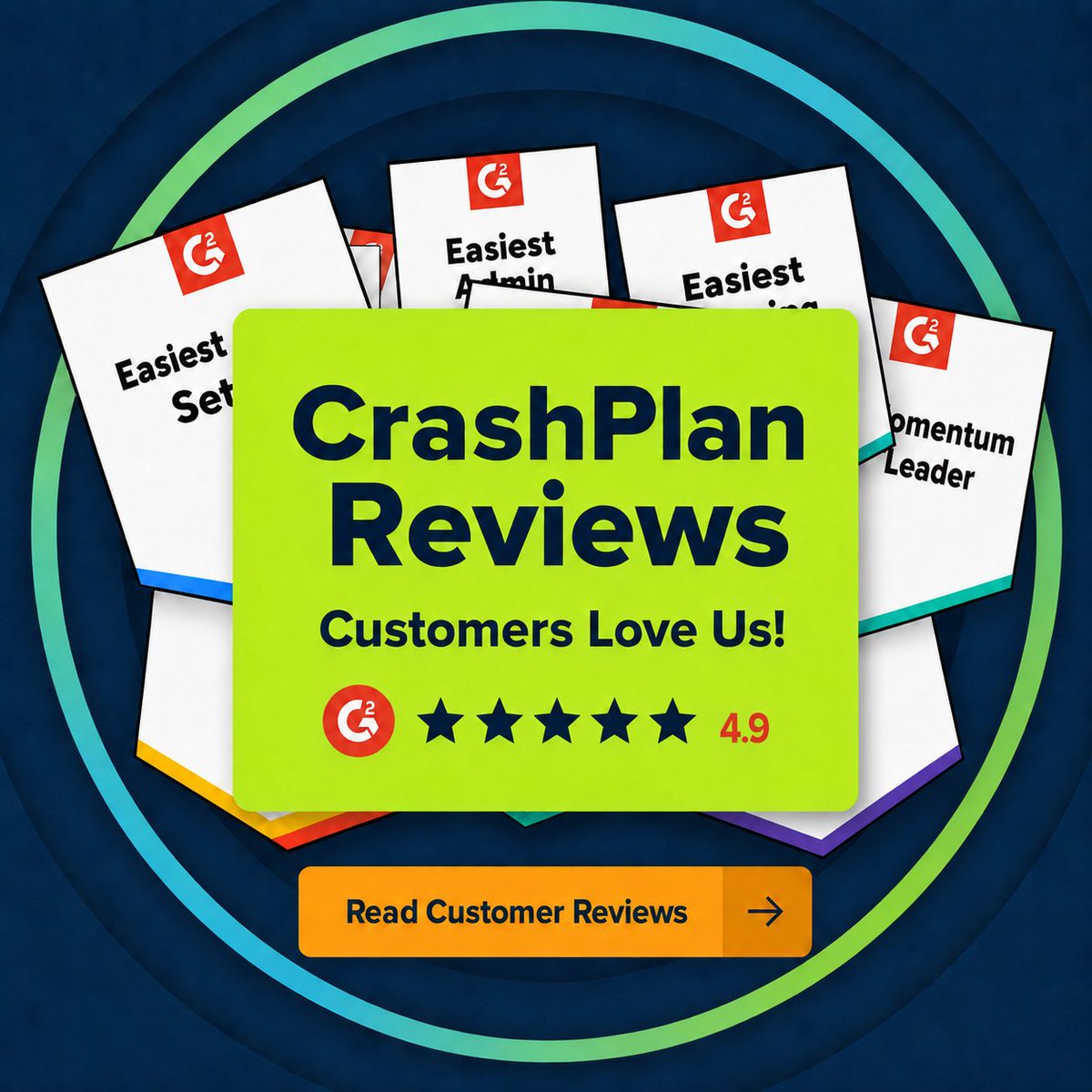 crashplan's tweet photo. Our customers know reliable backup and recovery - and we’re grateful they trust CrashPlan with their data. 👏 

See why organizations choose CrashPlan for endpoint, server, and Microsoft 365 backup: https://t.co/gaIhVUNXlt

#TestimonialTuesday #BackupandRecovery #G2 https://t.co/F1PSgoxjSX