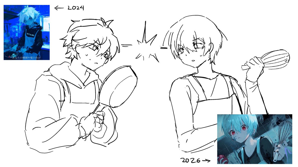 refrainlin's tweet photo. メランコリーキッチン Ver.rinse
a cooking battle between 2024 rinse and 2026 rinse(??) https://t.co/OWdtTKaqxh