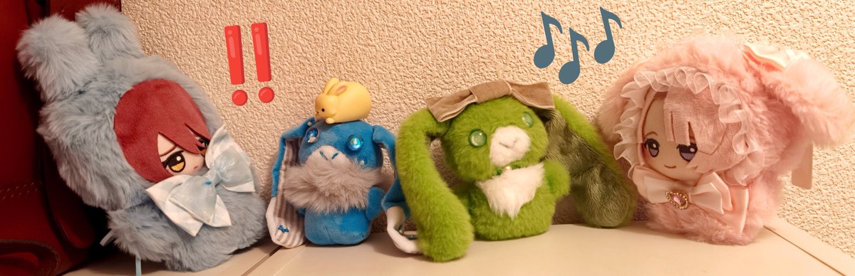 うさもち屋」さんのハンドメイドぬいぐるみを2人お迎えしました
