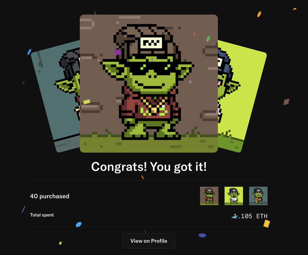 hoodermon's tweet photo. The @GremlinCartel  fam proved they are the strongest.

Just executed the 40 NFT sweep as promised. The floor is looking clean! 🧹

Now it's GA time! Giving away 5 Gremlins right here. 
1️⃣ Like &amp; RT
2️⃣ Drop your ETH wallet

24h. Good luck! 🍀 https://t.co/xMqufAGSL2