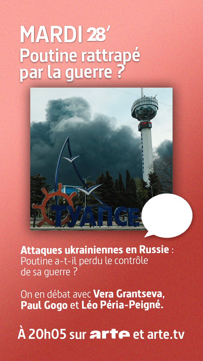 28minutes's tweet photo. 🇷🇺 Poutine rattrapé par la guerre ?

👉Vera Grantseva, politologue
👉Paul Gogo, journaliste, ancien correspondant à Moscou
👉@Leo_PeriaPeigne, resp. du labo de recherche sur la défense @IFRI_

🔗https://t.co/pRBvGOPZiT https://t.co/bQCigoCtBg
