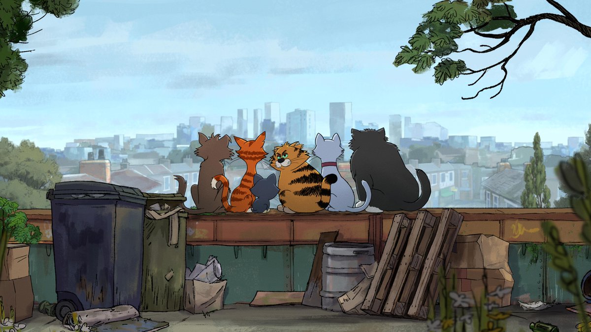 rickygervais's tweet photo. Lots of people trying to guess what Alley Cats is like from the trailer. It's hard to describe. You have to see it. Don't think it's a cold, edgy, offensive weirdo animation though. It's not. It's more like a cross between a sitcom and a Pixar movie. But with swearing. https://t.co/oGBwHp7rNt