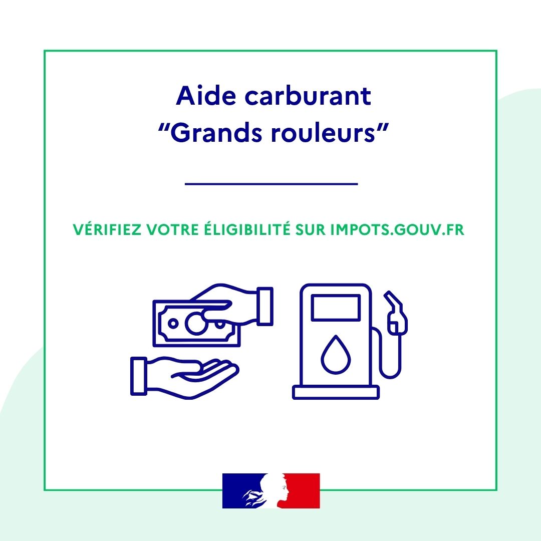 Prefet57's tweet photo. #HausseDuCarburant⛽| 🤝Le gouvernement accompagne les grands rouleurs
🚗 Jusqu’au 31 août 2026, les travailleurs dits « grands rouleurs » peuvent bénéficier d’une aide de l’État. Elle s’adresse aux actifs les plus modestes utilisant leur véhicule personnel à des fins professionnelles.
L’indemnité forfaitaire s’élève à 100 euros pendant 6 mois, soit l’équivalent de 20 centimes par litre.
La démarche s’effectue en deux étapes ⬇️
✅ Vérifier votre éligibilité
📝 Remplir le formulaire de demande
Les demandes sont à effectuer sur le site https://t.co/UrPVlqPnzD.
#ServicesPublics #Aide #Mobilité