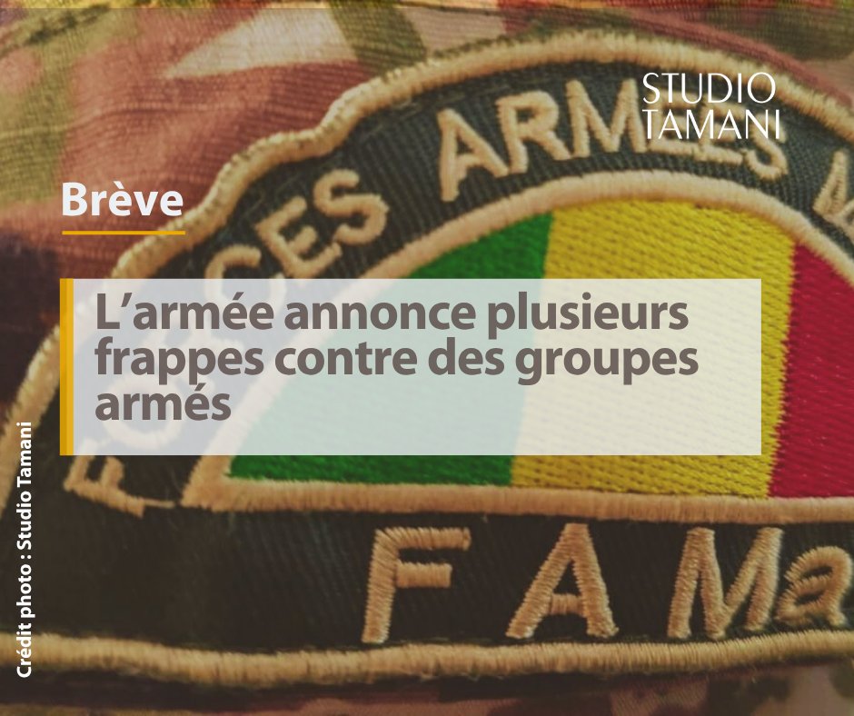 StudioTamani's tweet photo. #Mali L’État-major général des armées annonce avoir mené plusieurs frappes les 1er et 2 août dans les zones de #Sandaré, #Kouakourou, #Tessalit et #Kidal.
𝐋𝐢𝐫𝐞 𝐬𝐮𝐫⬇️ https://t.co/oDjnLBW6QI https://t.co/IDxNbAtzhk