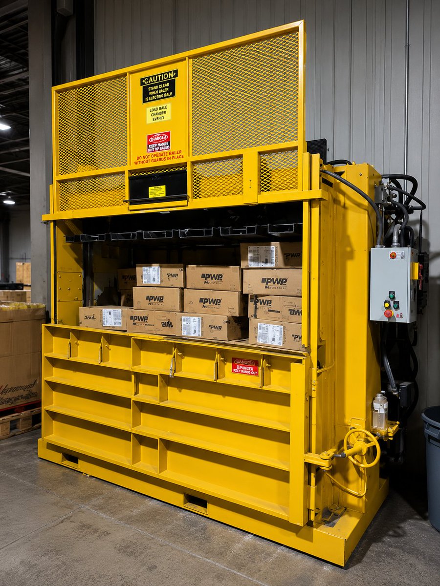 ElyEnterprises's tweet photo. Reduce waste volume, lower hauling costs, and improve workplace efficiency with a vertical baler. Ely Enterprises offers new and used vertical balers backed by expert service and support. 📞 888-8BA-LERS #VerticalBaler #RecyclingEquipment https://t.co/N7Vnie7Jeu