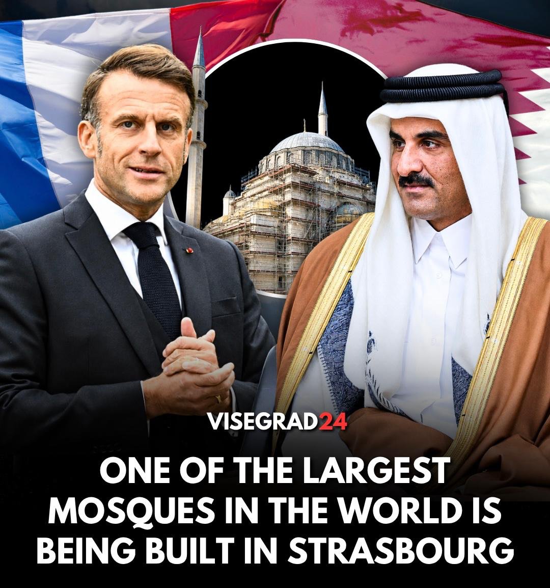visegrad24's tweet photo. One of the world’s largest mosques is currently being built in Strasbourg, not far from the European Parliament

The mega-mosque has been funded by the Muslim Brotherhood-affiliated Millî Görüş, the Qataris, and the Strasbourg City Council which contributed €2.5m at the behest of the Green Mayor. 

Millî Görüş is a Turkish Islamist movement that advocates political Islam and is inspired by the ideas of Hassan al-Banna, the founder of the Muslim Brotherhood.

The mosque’s website, through which it has received donations from thousands of ordinary Muslims, proudly proclaims, “Europe’s most beautiful complex is rising in Strasbourg,” and says it will “represent Islamic civilisation in the centre of Europe.”

While Islamists are funding the construction of mosques and Islamic complexes in Europe, Turkey and Qatar do not allow Christians to build places of worship in their countries. Why do you think that is?
