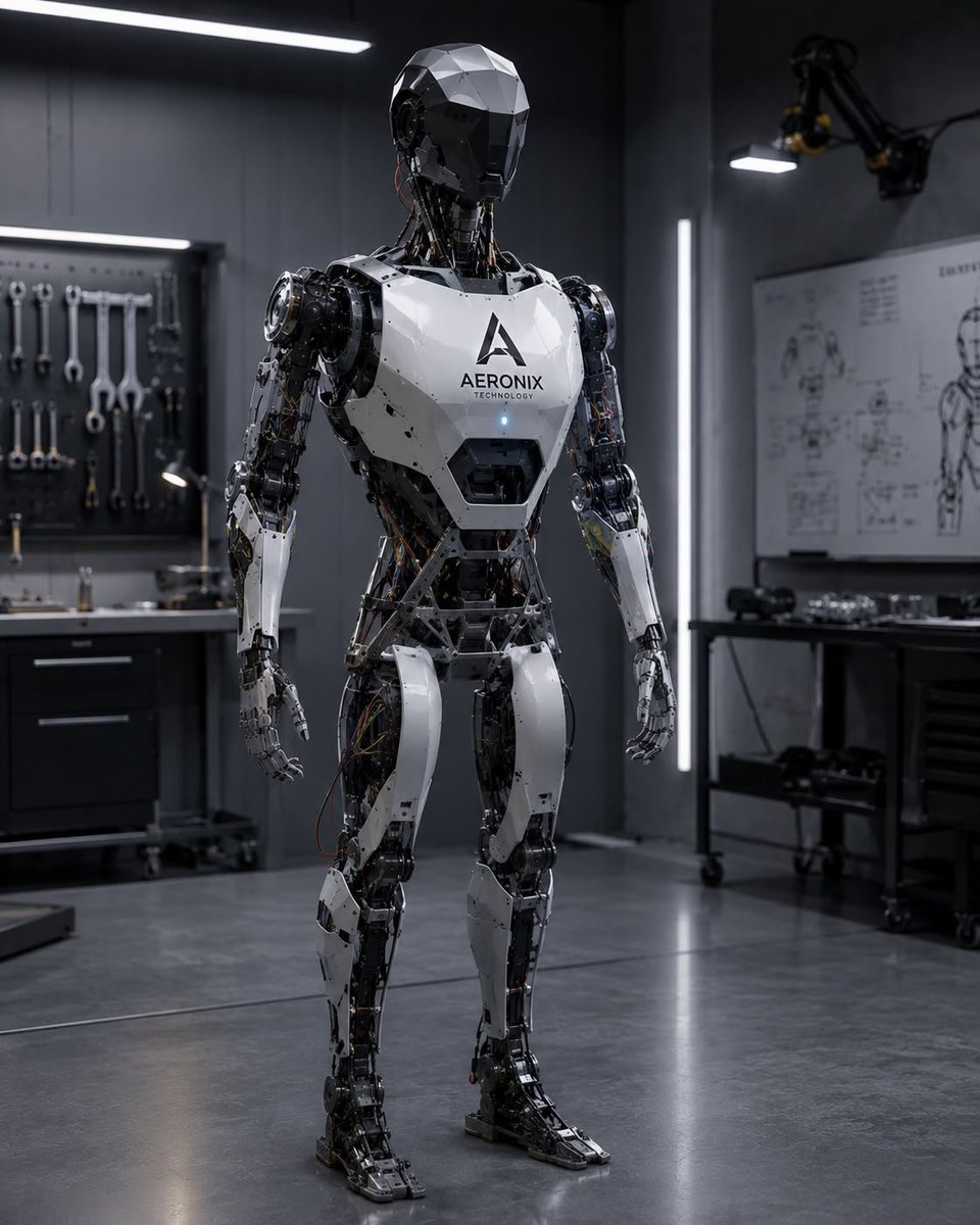 AeronixTech's tweet photo. على بركة الله، نكشف أول ملامح جلجامش 1 (GILGAMESH 1)، أول روبوت من إنتاج AERONIX TECHNOLOGY، إيذانًا ببداية فصل جديد من الابتكار الهندسي.

القادم يبدأ الآن.

#AeronixTechnology #GILGAMESH1 #AI #Robotics https://t.co/Bp4oqjyzIw