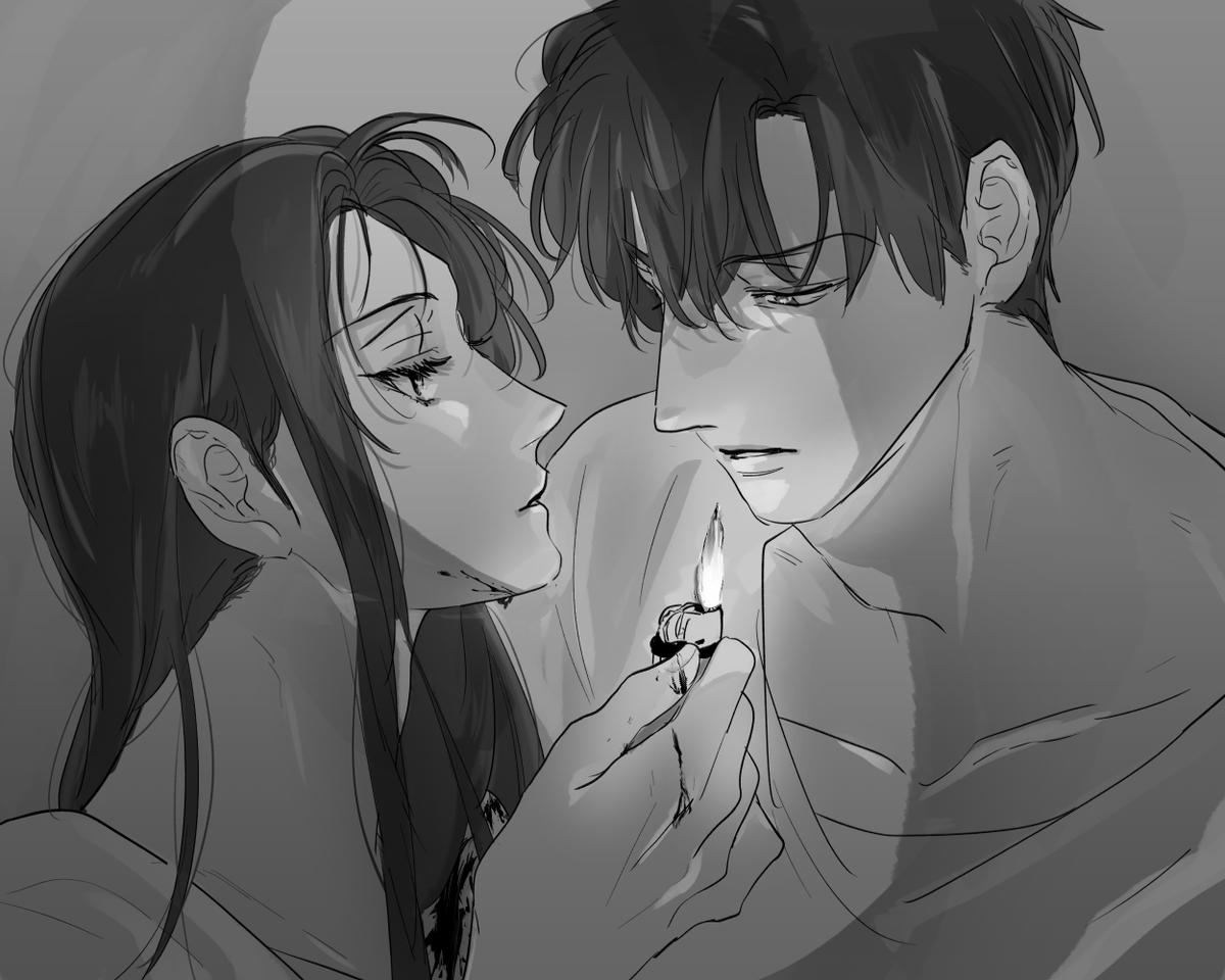 maso3010's tweet photo. [유미래는 나에게 눈 하나를 내어줬다.
그에 비하면 유미래에게 입을 내어주는 것쯤은 아무것도 아니다.
나는 망설임 없이 불꽃에 입을 맞췄다.]
#미회죽 #미궁회사 https://t.co/gIkmYLbuPd