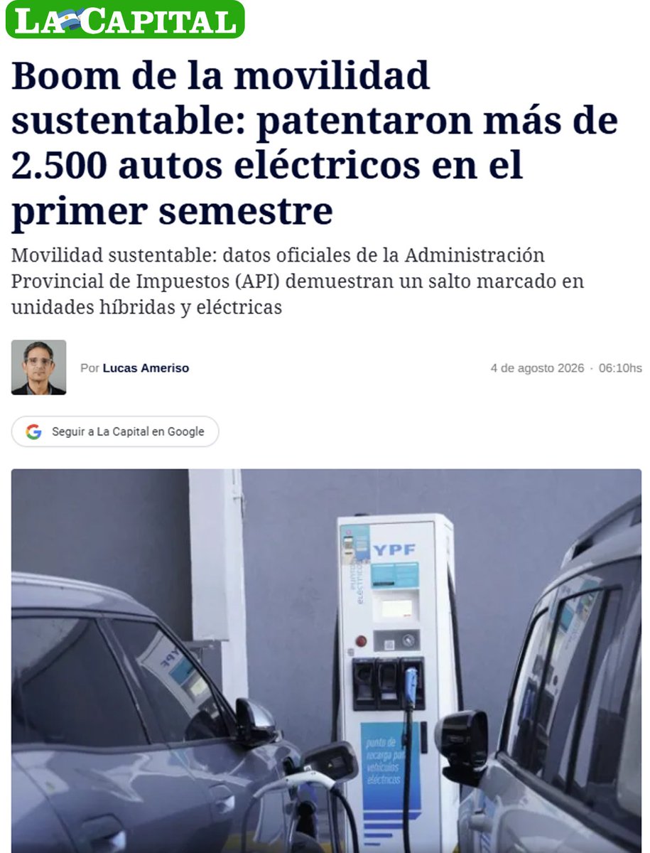 fabriziofiatti's tweet photo. Rosario concentra el 40% de los patentamientos de autos eléctricos e híbridos de Santa Fe. La electromovilidad dejó de ser el futuro: ya está pasando.

El desafío ahora es la infraestructura de carga. Desde el Concejo estamos trabajando una actualización del Reglamento de Edificación para que las torres, hoteles, supermercados y cocheras que se construyan prevean canalizaciones, tableros y reserva de potencia. Queremos que las nuevas construcciones estén preparadas para incorporar infraestructura de carga cuando la demanda lo requiera y evitar cuellos de botella en el futuro.

Planificar hoy es construir la ciudad que viene.
https://t.co/vQCVF1AMLO