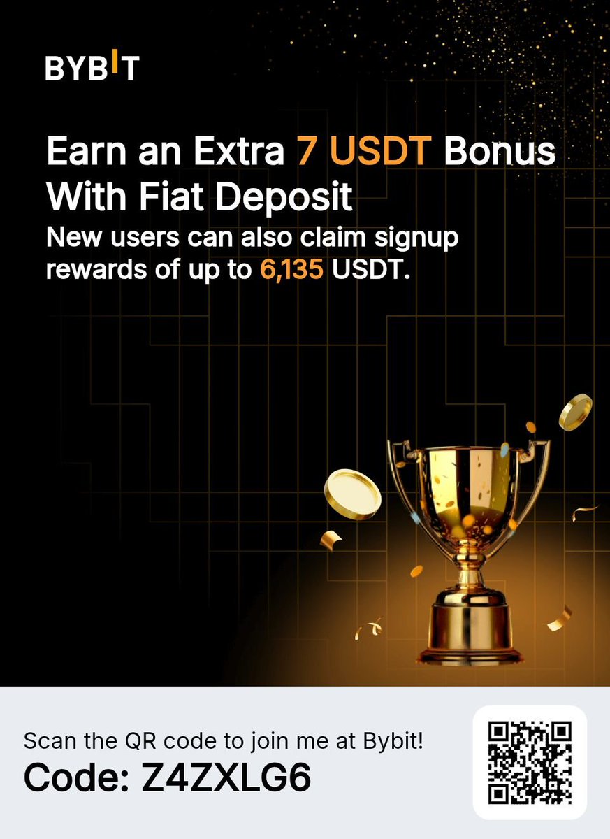 Bybit77777's tweet photo. Sign up for a Bybit account and claim exclusive rewards from the Bybit referral program! Plus, claim up to 6,135 USDT bonus at https://t.co/nDLqCk9MEX

#Bybit #Bitcoin #Ethereum #Ripple #Solana #Ada #Tron #Bnb #Doge #Bonk #USDT #Tether https://t.co/3YBMx1fhWo