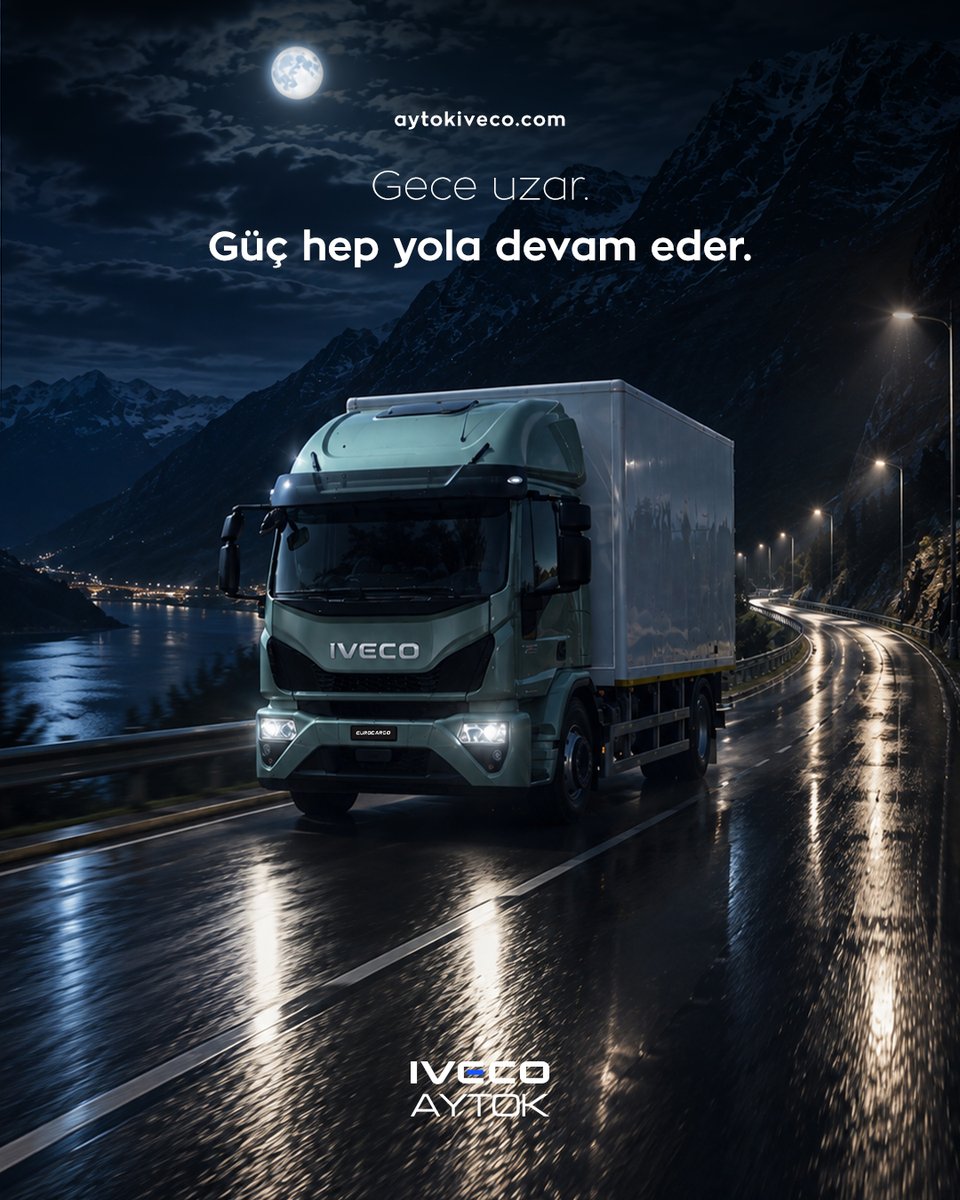 ivecoaytok's tweet photo. Yollar sessizleştiğinde bile sorumluluk devam eder.

Her virajda, her kilometrede ve her teslimatta aynı güvenle ilerleyenler bilir; gece sadece yolun rengini değiştirir.

IVECO Daily, uzun mesafelerde güveni yanında taşıyan profesyoneller için tasarlandı.

#IVECO #IVECODaily https://t.co/SYbHtmcxcC