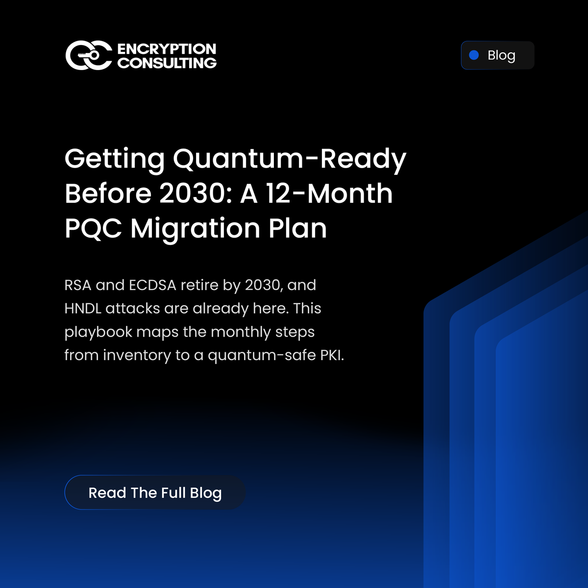 encryptioncons's tweet photo. Post-quantum readiness isn't a single project, it's a structured journey.

The organizations that start planning today will be better positioned to adapt as standards evolve and quantum risks grow.

The 12-Month PQC Playbook provides a practical roadmap to help you move from awareness to action, one step at a time.

Read the playbook: https://t.co/sihXPJkbXQ

#PostQuantumCryptography #PQC #Cryptography #QuantumReadiness