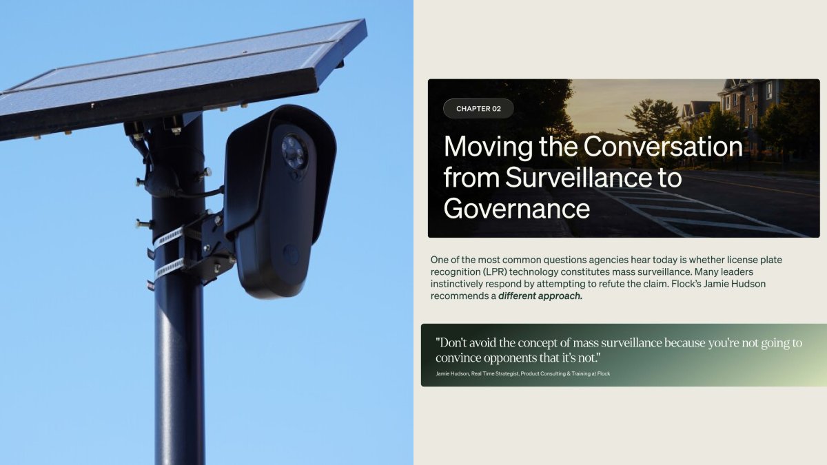factpostnews's tweet photo. Leaked Flock talking points coach police officers on how to convince the public to support installing more Flock cameras:

"Don’t avoid the concept of mass surveillance because you’re not going to convince opponents that it’s not" https://t.co/aF1y5bdwNg