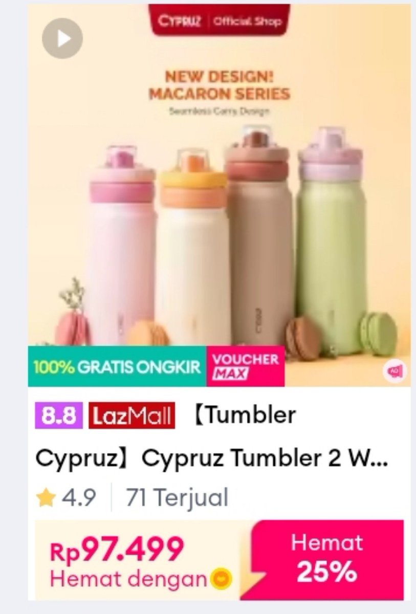 accesforskin's tweet photo. Cypruz Tumbler (Cara pakai koin cek pinned)
#tumbler #cypruz 

Cypruz Tumbler 2 Ways Sip Double Wall Macaron Series 550ml - 750ml Tahan Panas dan Dingin Hingga 26 Jam Stainless Steel 316 Coating Premium Tahan Gores
https://t.co/uOfQF2xj6Z https://t.co/BrHnJt2fGJ