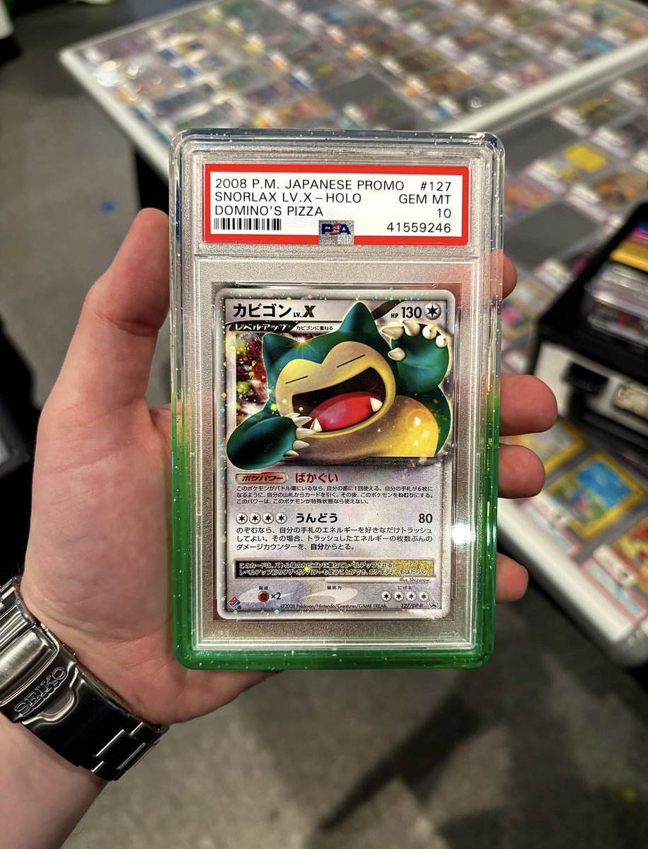 astro_degens's tweet photo. Bought a MYSTERY BOX and pulled this Snorlax Pokémon Card

It costed me $100 dollars but I ended up pulling

A 2008 PSA 8 Snorlax Pokémon card worth $800!

And I plan to GIVE IT AWAY soon!

Make sure to FOLLOW &amp; turn your notification bells ON! https://t.co/vO8V4fURq3