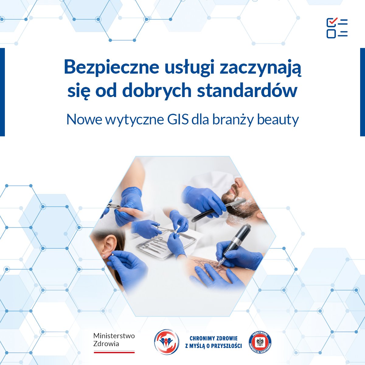 GIS_gov's tweet photo. 💄Prowadzisz salon fryzjerski, kosmetyczny, studio tatuażu lub piercingu?
Nowe wytyczne GIS pomagają ograniczyć ryzyko zakażeń i uporządkować procedury dotyczące higieny, dezynfekcji, sterylizacji oraz organizacji pracy. 👉https://t.co/PqbjBNbwq7 https://t.co/azmZh9UBuz