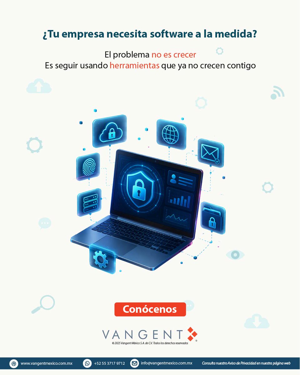 VangentMexico's tweet photo. No adaptes tu operación al software. Diseña un software que se adapte a tu empresa y mejora cada proceso con tecnología creada para tus necesidades.
#DesarrolloDeSoftware #SoftwareALaMedida #TransformaciónDigital #Innovación #Tecnología #VangentMéxico https://t.co/y94dljqZn0