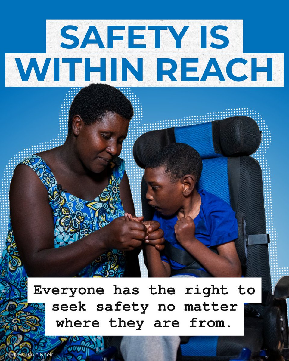 UNHCRuganda's tweet photo. For everyone. Everywhere.

75 years ago, the world came together to make a promise: that people forced to flee war, violence and persecution would have the right to seek safety.

Today, with record numbers of people displaced, that promise matters more than ever. https://t.co/jBae6iidy9