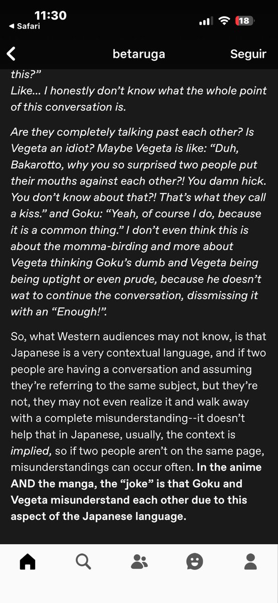 bibihazime's tweet photo. @Ronin_errante @EternalAxioth Except that in the original japanese Goku also answers that he does know what a kiss is. It seems the original joke is more about Vegeta and Goku misunderstanding each other. This was an analysis by someone who speaks japanese, and seems in line with what I got in googletranslate https://t.co/RAt1DGsbCX