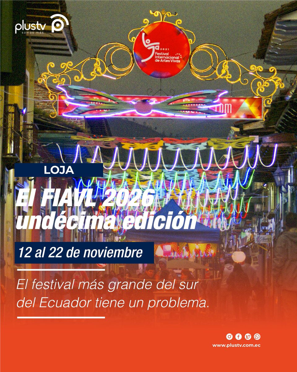 plustv25's tweet photo. ๐ญ Alerta FIAVL 2026. A menos de 4 meses del festival mรกs importante del sur, el Gobierno cambiรณ al director sin confirmar programaciรณn ni presupuesto. Loja merece respuestas.
๐บ Plus Noticias ยท 7PM ยท #FIAVL2026 #Loja #PLUSTV https://t.co/jDaOiyVWt4