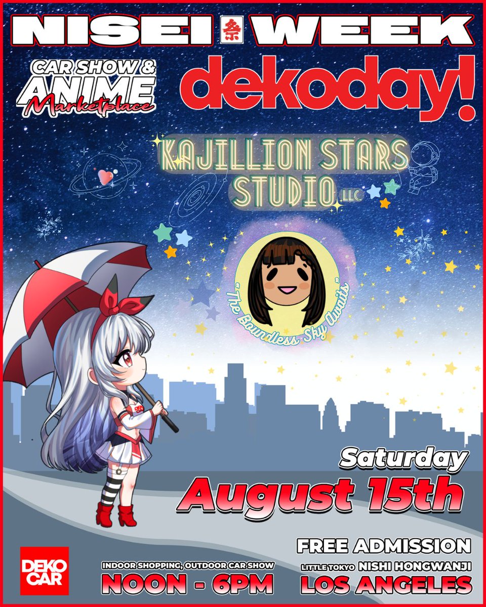 KajillionStars's tweet photo. Will be at the Nisei Week DekoDay in Little Tokyo! Super excited! 😄#smallbusiness #stickershop #kawaiistationery #stickers #kawaii #smallartist #socalevents #littletokyo #niseiweek #littletokyoca #animemarket #animemarketplace https://t.co/RHGjYN3MJk