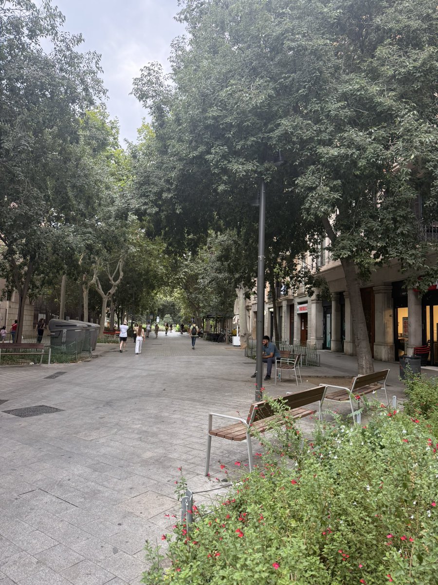 Amsterdam1012's tweet photo. Autoluw Barcelona #superblock
Vroeger een nare vieze straat. Nu shared space https://t.co/g2QNqt12Mc