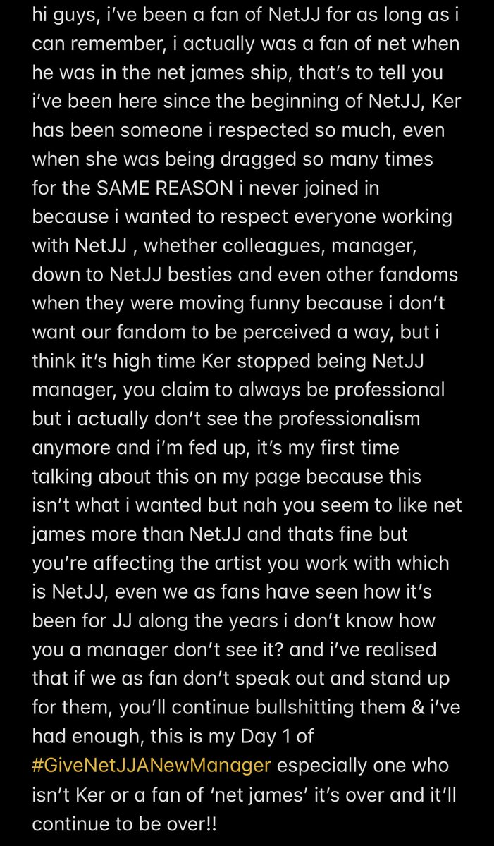 hi_itsgasped's tweet photo. OKAY ITS HIGH TIME KER STOPPED BEING A NETJJ MANAGER (read below)

Day 1 of Petition
#GiveNetJJANewManager  ; #NetJJ @DomundiTV https://t.co/cwol4c5Vmt