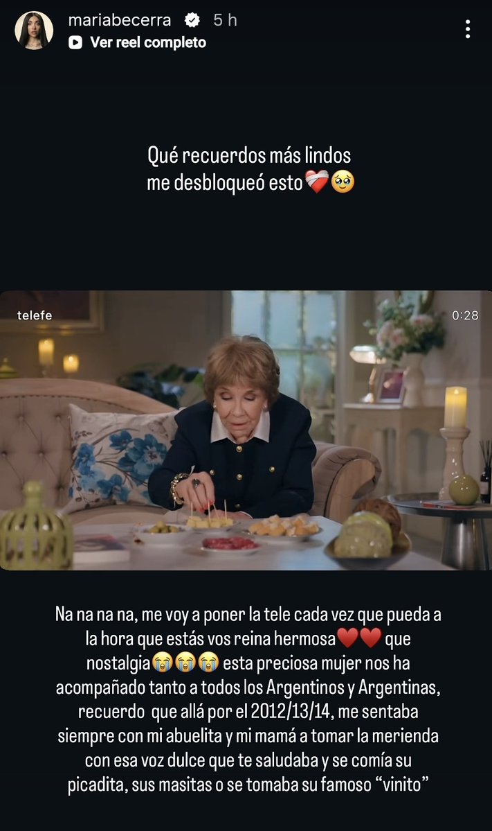 MundoFamososOk's tweet photo. Maria Becerra fan de Virginia Lago LA AMO https://t.co/09mACZobLi