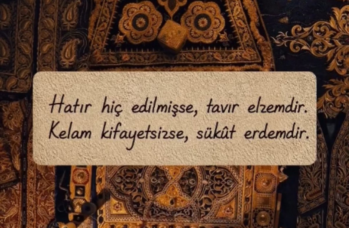 broadcastingTr's tweet photo. Hatır hiç edilmişse, tavır elzemdir.
Kelam kifayetsizse, sükût erdemdir. https://t.co/QxkMazrbOa