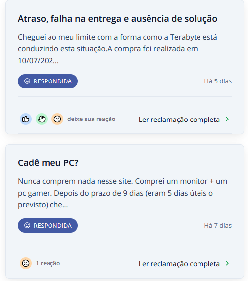 picapauindio's tweet photo. pq a @Terabyteshop demora tanto pra começar o processo de entrega? Tem milhares de reclamações e sempre sobre o mesmo motivo nunca vi um posicionamento.

fiz um pedido SEXTA FEIRA e nao foi nem ENVIADO ainda, fica dificil indicar essa loja pra alguém desse jeito https://t.co/ag5tdYBiau