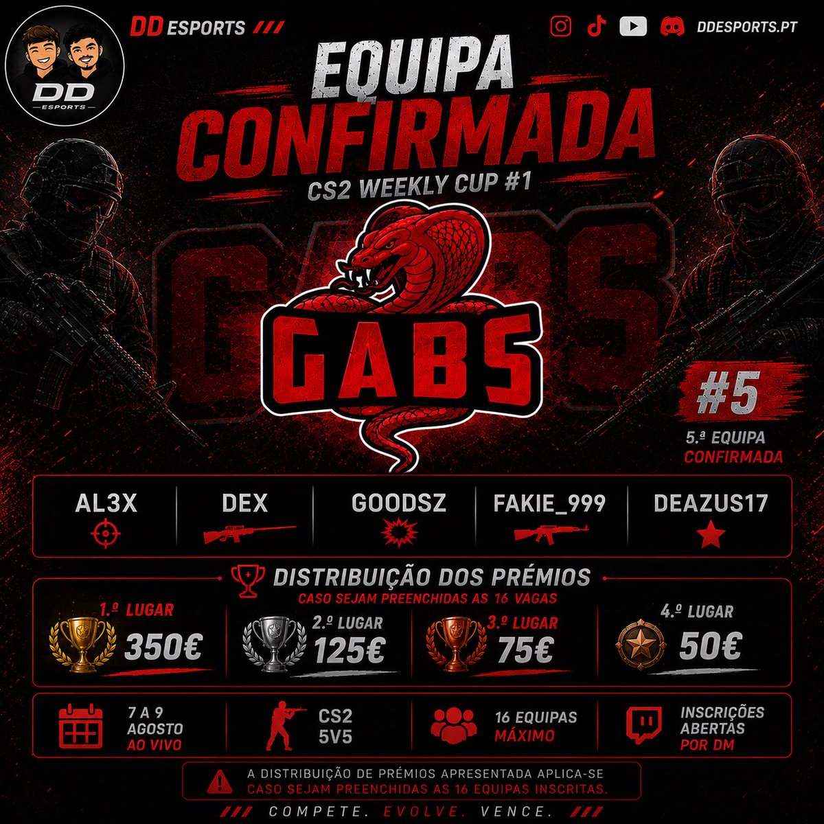 DDeSportsOFC's tweet photo. 4 vagas preenchidas pelas seguintes equipas https://t.co/rb4i573Ffu
