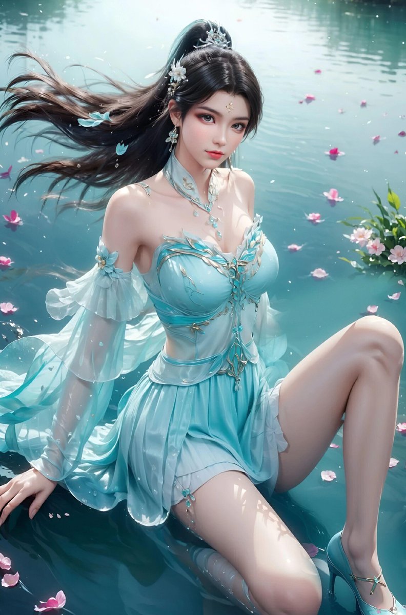 AIDHPP's tweet photo. 国漫顶级美女唇角带���浅浅笑意，眼神温柔如水令人难以移开视线（斗破苍穹 萧薰儿） #AI绘画 #国漫女神 https://t.co/Tpxdr7JGWN